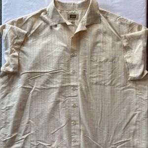 The Foundry Supply Co. Light Beige Short-Sleeve Button-Down Shirt
